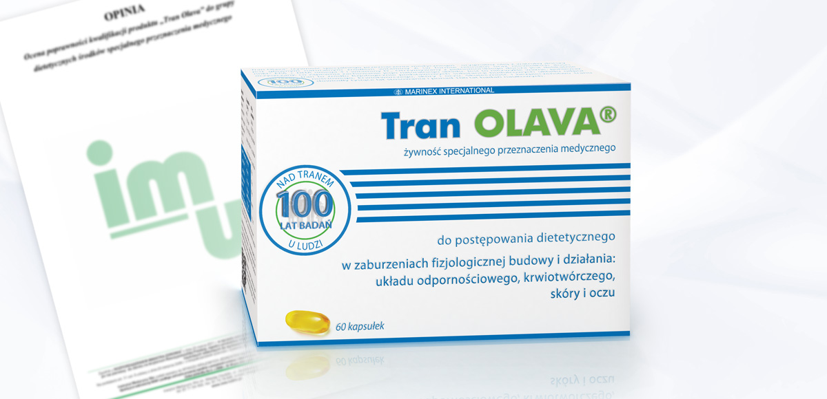 Ocena poprawności kwalifikacji produktu Tran OLAVA<sup>®</sup> do grupy dietetycznych środków spożywczych specjalnego przeznaczenia medycznego.